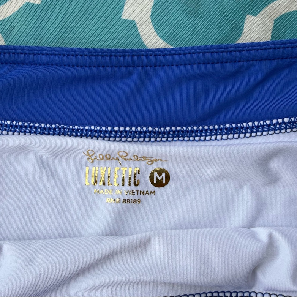 Lilly Pulitzer Meryl Skort Blue Grotto Colorblock Luxletic Golf Tennis Size M - Picture 6 of 6